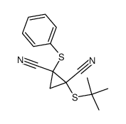 1-tert-Butylsulfanyl-2-phenylsulfanyl-cyclopropane-1,2-dicarbonitrile结构式