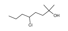 5-chloro-2-methyloctan-2-ol Structure