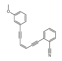 2-[6-(3-methoxyphenyl)hex-3-en-1,5-diynyl]benzonitrile Structure
