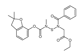 ethyl 2-[benzoyl-[(2,2-dimethyl-3H-1-benzofuran-7-yl)oxycarbonyl-methylamino]sulfanylamino]acetate结构式