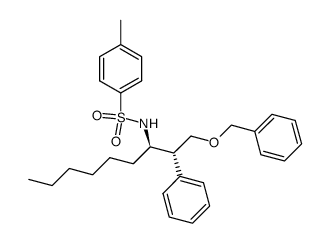 (2R,3R)-(+)-1-benzyloxy-2-phenhyl-N-tosylnonan-3-amine Structure