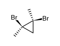 cis-1,2-dibromo-1,2-dimethylcyclopropane Structure