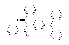 2-(4-benzhydryl-phenyl)-1,3-diphenyl-propane-1,3-dione Structure