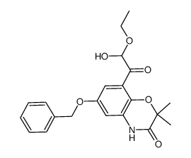 6-benzyloxy-8-(2-ethoxy-2-hydroxy-acetyl)-2,2-dimethyl-4H-benzo[1,4]loxazin-3-one Structure