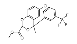 methyl (2S,4S)-6-chloro-4-methyl-4-[3-(trifluoromethyl)phenyl]-1,3-benzodioxine-2-carboxylate结构式