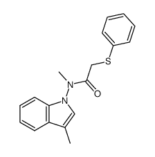 1-[N-methyl-2'-(phenylsulfanyl)acetamido]-3-methylindole结构式