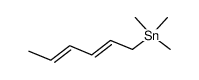 (E,E)-1-trimethylstannylhexa-2,4-diene Structure