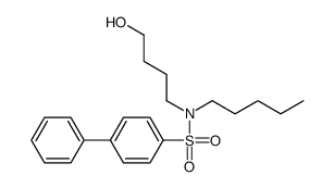 N-(4-hydroxybutyl)-N-pentyl-4-phenylbenzenesulfonamide Structure