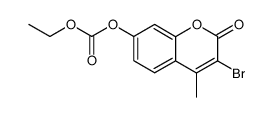 7-ethoxycarbonyloxy-3-bromo-4-methyl-coumarin结构式