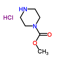 1-哌嗪羧酸甲酯盐酸盐结构式