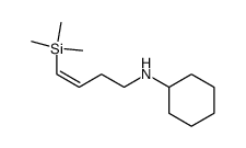 N-cyclohexyl-(Z)-4-(trimethylsilyl)-3-buten-1-ylamine结构式