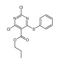 propyl 2,4-dichloro-6-phenylsulfanylpyrimidine-5-carboxylate结构式