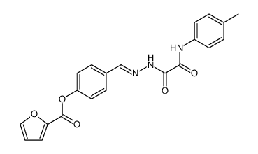 2-Furancarboxylic acid, 4-[[2-[2-[(4-methylphenyl)amino]-2-oxoacetyl]hydrazinylidene]methyl]phenyl ester结构式