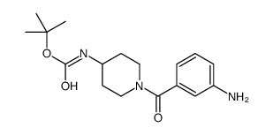 1-(3-氨基苯甲酰基)哌啶-4-氨基甲酸叔丁酯结构式