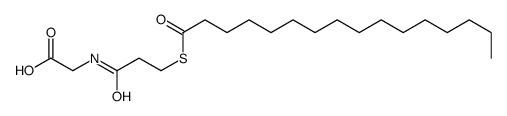 2-(3-hexadecanoylsulfanylpropanoylamino)acetic acid结构式