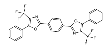 5-phenyl-2-[4-[5-phenyl-4-(trifluoromethyl)-1,3-oxazol-2-yl]phenyl]-4-(trifluoromethyl)-1,3-oxazole Structure