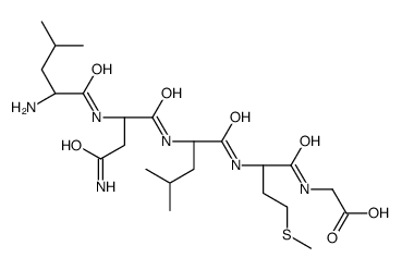 2-[[(2S)-2-[[(2S)-2-[[(2S)-4-amino-2-[[(2S)-2-amino-4-methylpentanoyl]amino]-4-oxobutanoyl]amino]-4-methylpentanoyl]amino]-4-methylsulfanylbutanoyl]amino]acetic acid Structure
