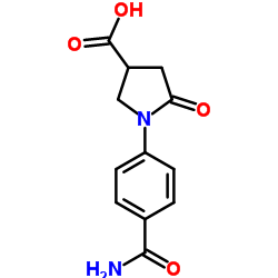 1-(4-CARBAMOYL-PHENYL)-5-OXO-PYRROLIDINE-3-CARBOXYLIC ACID Structure