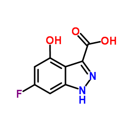 6-Fluoro-4-hydroxy-1H-indazole-3-carboxylic acid structure