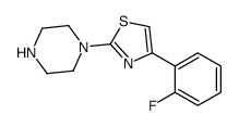 4-(2-fluorophenyl)-2-piperazin-1-yl-1,3-thiazole结构式