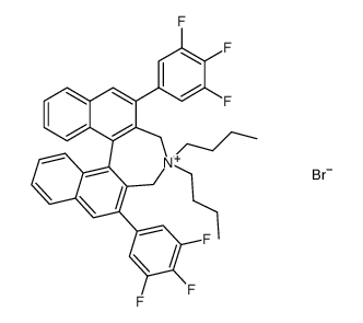 (R)-4,4-DIBUTYL-2,6-BIS(3,4,5-TRIFLUOROPHENYL)-4,5-DIHYDRO-3H-DINAPHTHO[7,6,1,2-CDE]AZEPINIUM BROMIDE Structure