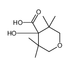 4-hydroxy-3,3,5,5-tetramethyloxane-4-carboxylic acid Structure