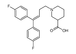 1-[4,4-bis(4-fluorophenyl)but-3-enyl]piperidine-3-carboxylic acid Structure