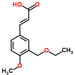 (2E)-3-[3-(Ethoxymethyl)-4-methoxyphenyl]acrylic acid Structure