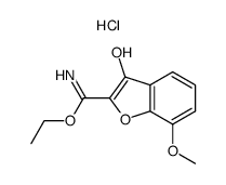 ethyl 7-methoxy-3-hydroxybenzo[b]furan-2-carboximidate hydrochloride结构式