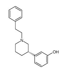 (S)-3-(3-hydroxyphenyl)-N-(2-phenylethyl)piperidine结构式