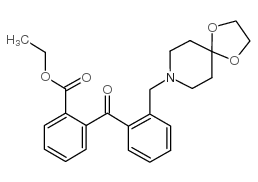 2-CARBOETHOXY-2'-[8-(1,4-DIOXA-8-AZASPIRO[4.5]DECYL)METHYL]BENZOPHENONE structure