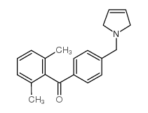 2,6-DIMETHYL-4'-(3-PYRROLINOMETHYL) BENZOPHENONE结构式