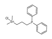 3-diphenylphosphinopropyl-dimethylzinnchlorid Structure