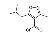 4-Isoxazolecarbonyl chloride, 5-isobutyl-3-methyl- (7CI)结构式