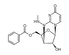 2,3'-((methylamino)imino)-1-(5'-O-benzoyl-3'-deoxy-β-D-lyxofuranosyl)uracil Structure