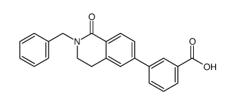 3-(2-benzyl-1-oxo-1,2,3,4-tetrahydroisoquinolin-6-yl)benzoic acid Structure