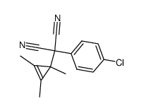 (1,2,3-trimethylcyclopropenyl)(p-chlorophenyl)malononitrile结构式