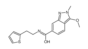 3-methoxy-2-methyl-N-(2-thiophen-2-ylethyl)indazole-6-carboxamide Structure