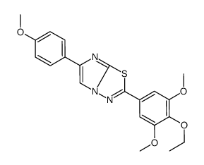 2-(4-ethoxy-3,5-dimethoxyphenyl)-6-(4-methoxyphenyl)imidazo[2,1-b][1,3,4]thiadiazole结构式