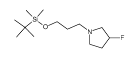 1-[3-(tert-Butyl-dimethyl-silanyloxy)-propyl]-3-fluoro-pyrrolidine Structure