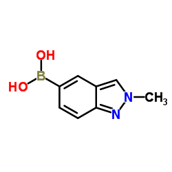 2-甲基-2H-吲唑-5-硼酸结构式
