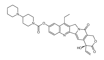 7-ethyl-10-[4-(1-piperidino)-1-piperidino]carbonyloxy-18,19-dehydrocamptothecin结构式