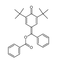 4-(α-benzoyloxy-benzylidene)-2,6-di-tert-butyl-cyclohexa-2,5-dienone结构式