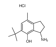 3-Amino-5-tert-butyl-7-methyl-indan-4-ol; hydrochloride Structure