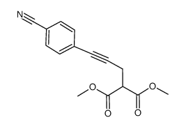 1,3-dimethyl 2-(3-(4-cyanophenyl)prop-2-yn-1-yl)malonate结构式