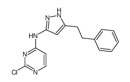 2-chloro-N-(5-phenethyl-1H-pyrazol-3-yl)pyrimidin-4-amine Structure