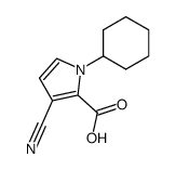3-cyano-1-cyclohexyl-pyrrole-2-carboxylic acid结构式