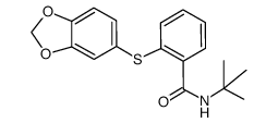 N-tert-butyl-2-(benzo[d][1,3]dioxol-5-ylthio)benzamide结构式