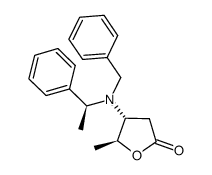 (4R,5S,αS)-4-[N-benzyl-N-(α-methylbenzyl)amino]-5-methyltetrahydro-2-furanone结构式