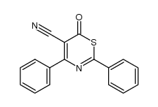 6-Oxo-2,4-diphenyl-6H-1,3-thiazin-5-carbonitril Structure